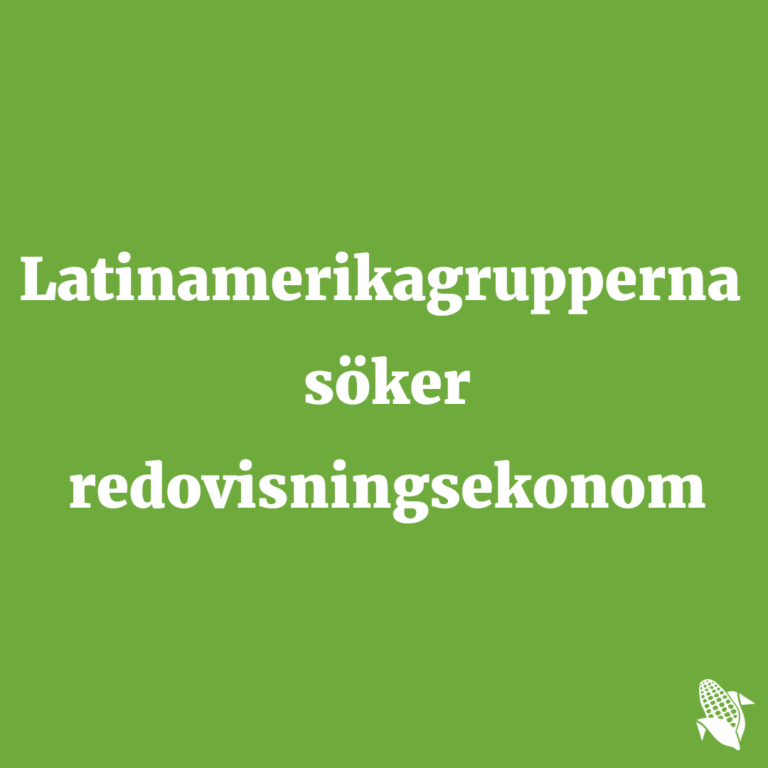 Latinamerikagrupperna söker redovisningsekonom