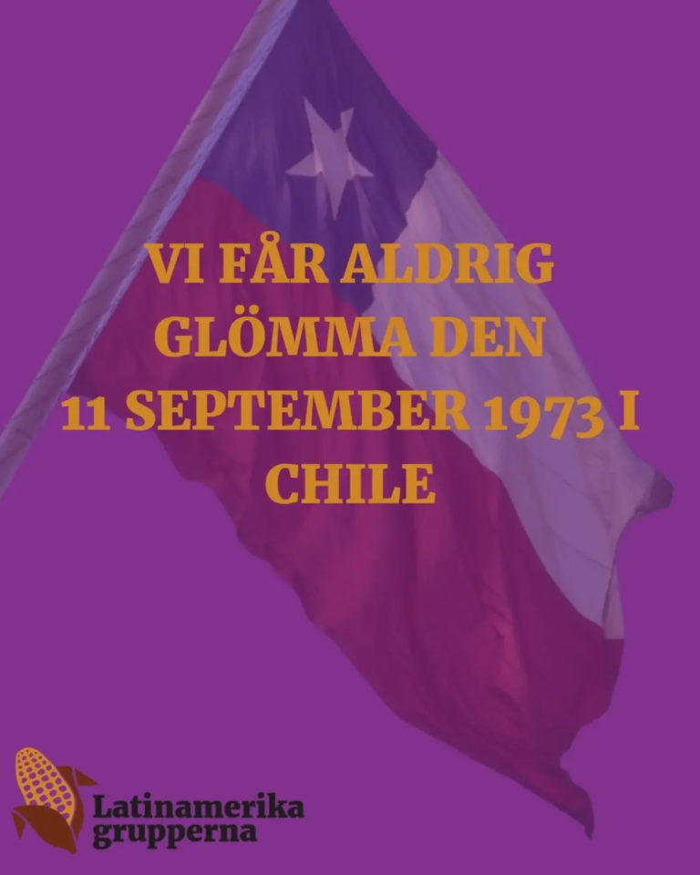 Vi får aldrig glömma den 11 september 1973 i Chile